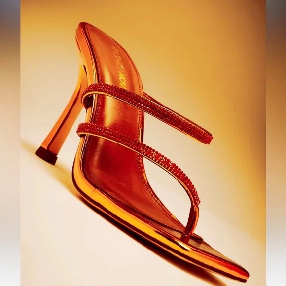 All Love Heeled Mules - Orange - Picture 2 of 7